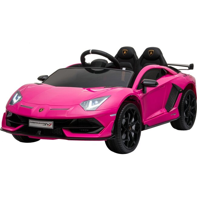 12V Lamborghini Aventador 1 Seater Ride on Car Pink - Ride-On - 1