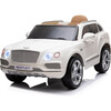12V Bentley Bentayga 1 Seater Ride on Car White - Ride-On - 1 - thumbnail