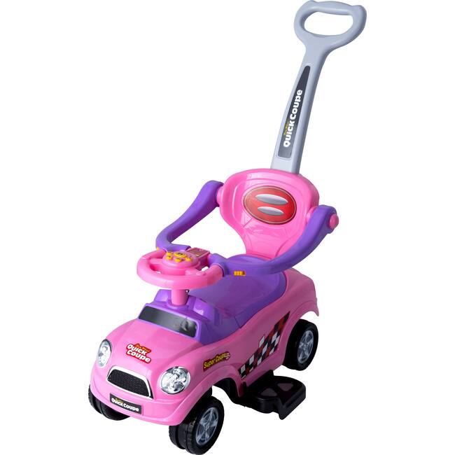 Easy Wheel Quick Coupe 3 in 1, Stroller, Walker and Ride on Pink