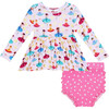 Long Sleeve Basic Peplum Top & Bloomer Set, Adalyn - Blouses - 1 - thumbnail