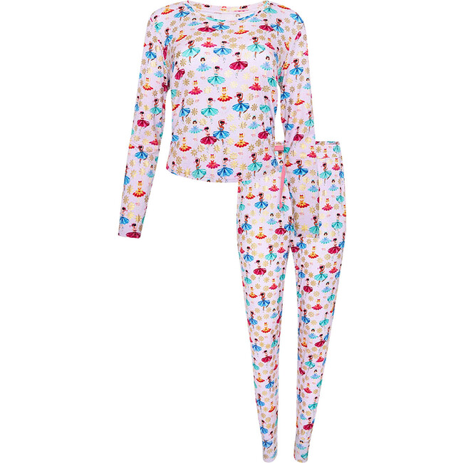 Women's Long Sleeve Scoop Neck & Jogger Pajama, Adalyn - Pajamas - 1