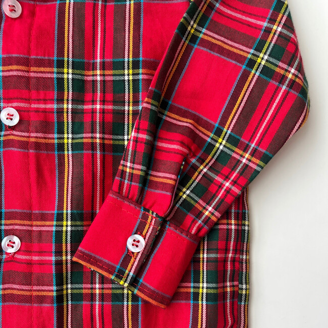 Long Sleeve Shirt, Red Tartan - Shirts - 3