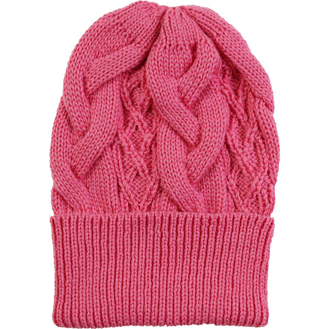 Women's Cable Hat, Hot Pink