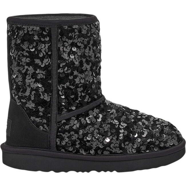 Classic Sequin Winter Boots, Black - Boots - 1