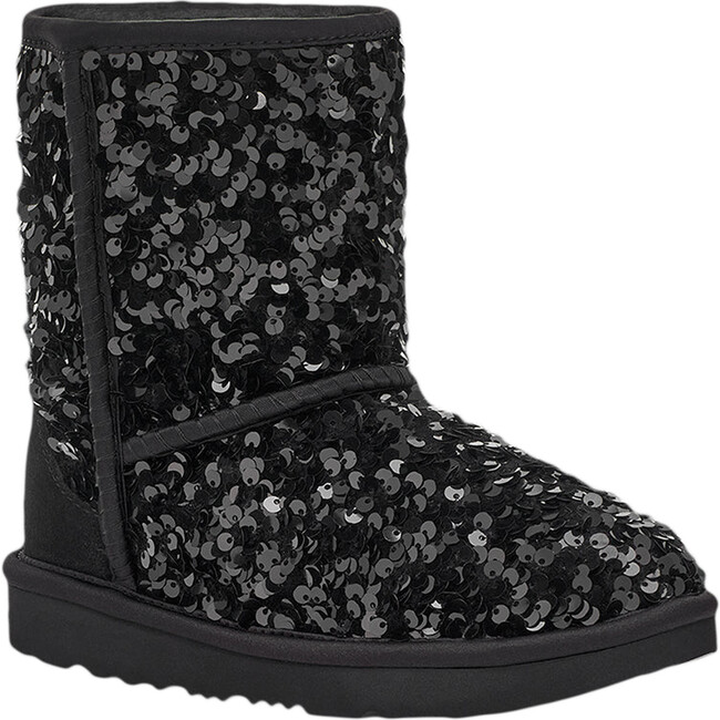 Classic Sequin Winter Boots, Black - Boots - 2