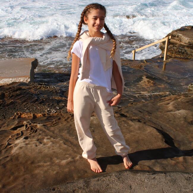 Sydney Sweats Sweatpants, Beige - Sweatpants - 4