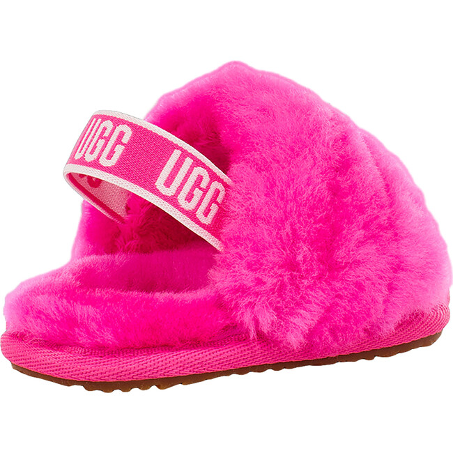 Fluff Yeah Strap Slide, Pink - Sandals - 3