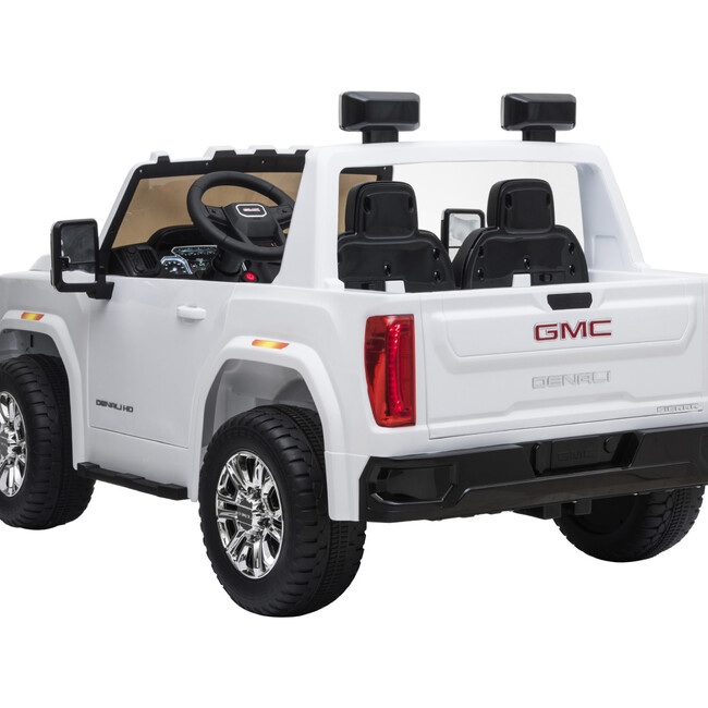 24V 4x4 GMC Denali 2 Seater Ride on Car White - Ride-Ons - 3