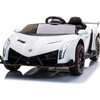 24V 4x4 Lamborghini Veneno 2 Seater Ride on Car White - Ride-On - 5