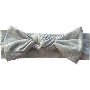 Bamboo Solid Headband, Heather Gray - Bows - 1
