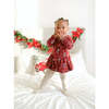 A Merry Woofmas Long Sleeve Bamboo Twirl Skirt Bodysuit, Burgundy - Dresses - 2 - thumbnail
