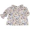 Harvest Floral Pleated Blouse, Pink Multi - Blouses - 1 - thumbnail