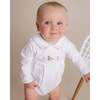 Mallard Bubble Romper, White - Rompers - 3