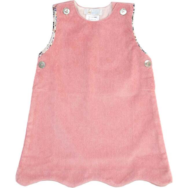 Corduroy Jumper Dress, Pink - Dresses - 1