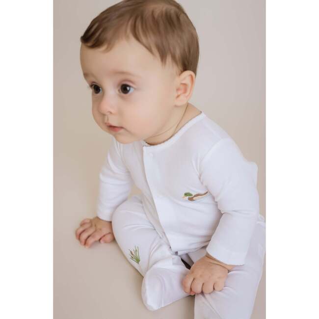 Mallard Footie, White - Footie Pajamas - 3
