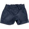 Corduroy Shorts, Navy Blue - Shorts - 1 - thumbnail