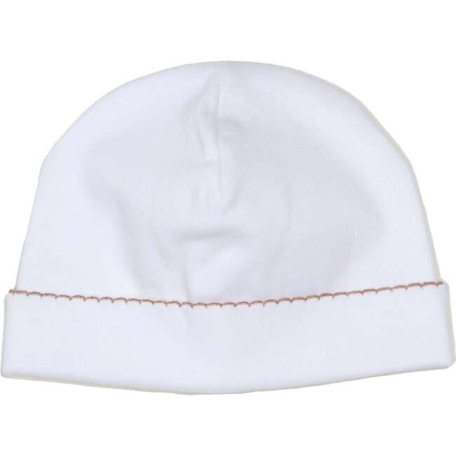 Classic Hat, White/Brown Trim