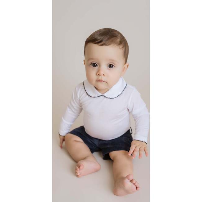 Corduroy Shorts, Navy Blue - Shorts - 3