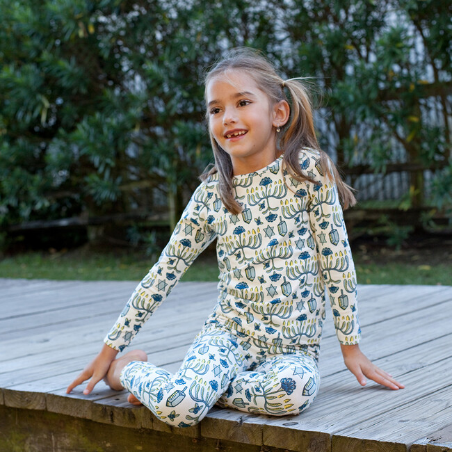 Kids Organic Pajama Set, Hannukah - Pajamas - 2