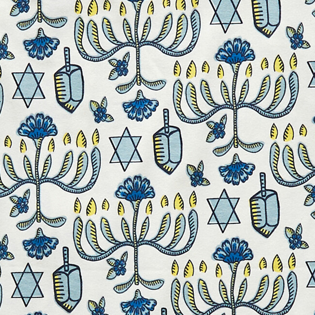 Kids Organic Pajama Set, Hannukah - Pajamas - 3
