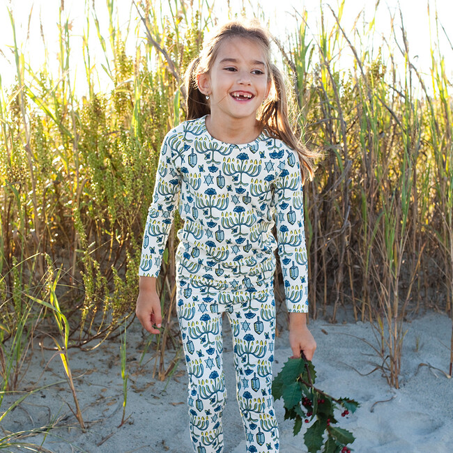 Kids Organic Pajama Set, Hannukah - Pajamas - 4