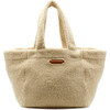 Monogrammable Slouchy Teddy Tote, Neutral - Bags - 1 - thumbnail