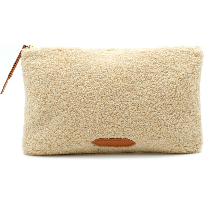 Monogrammable Teddy Clutch, Neutral