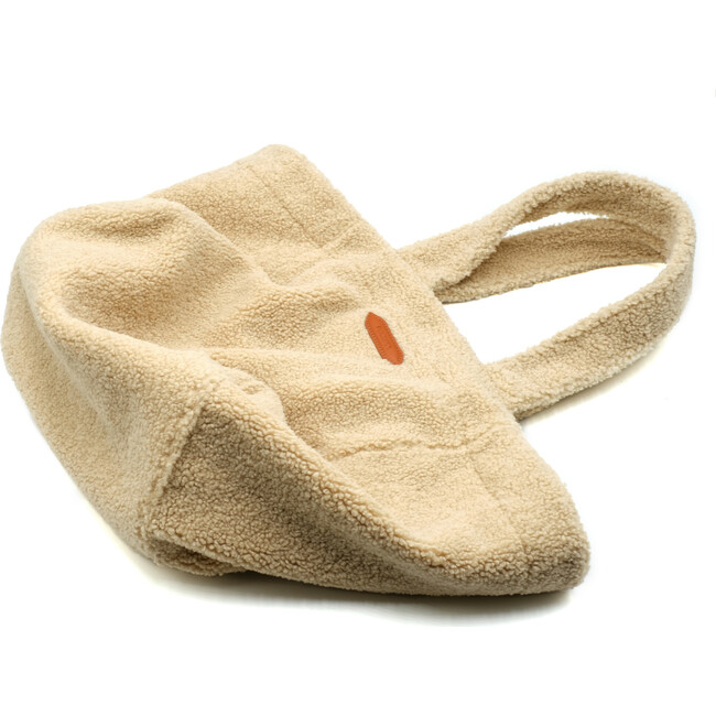 Monogrammable Slouchy Teddy Tote, Neutral - Bags - 4