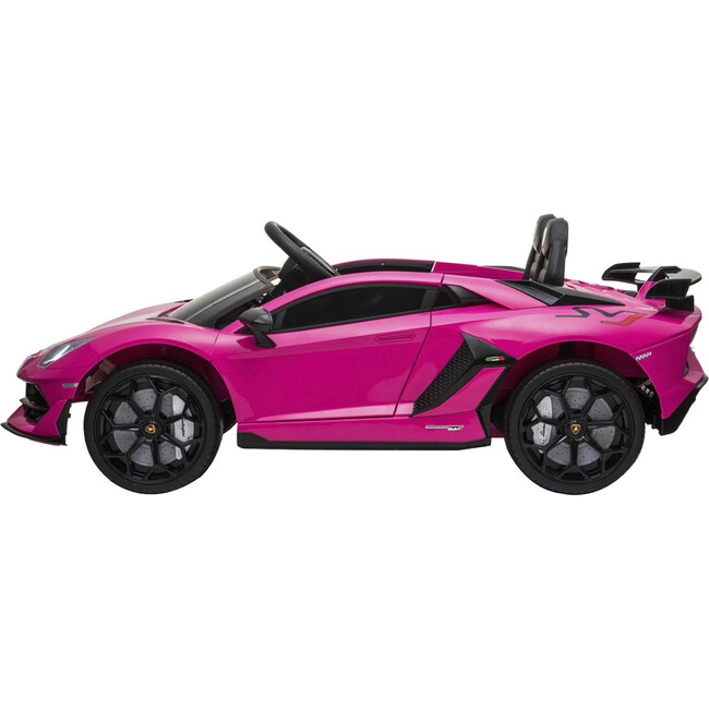12V Lamborghini Aventador 1 Seater Ride on Car Pink - Ride-On - 2