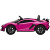 12V Lamborghini Aventador 1 Seater Ride on Car Pink - Ride-On - 2