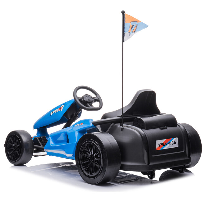 24V  Drifter 1 Seater Ride on Car Blue - Ride-On - 3