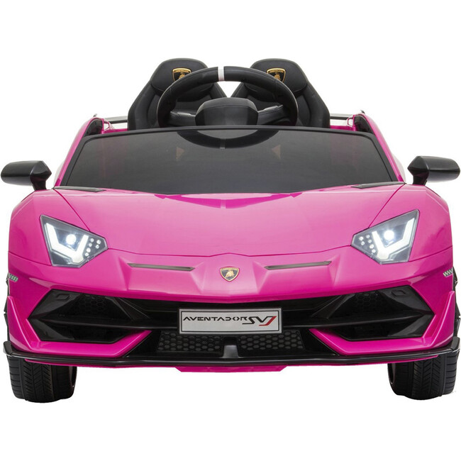12V Lamborghini Aventador 1 Seater Ride on Car Pink - Ride-On - 3