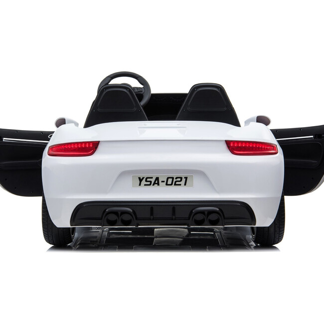 24V  Sport Car 2 Seater Big Ride on White - Ride-On - 5