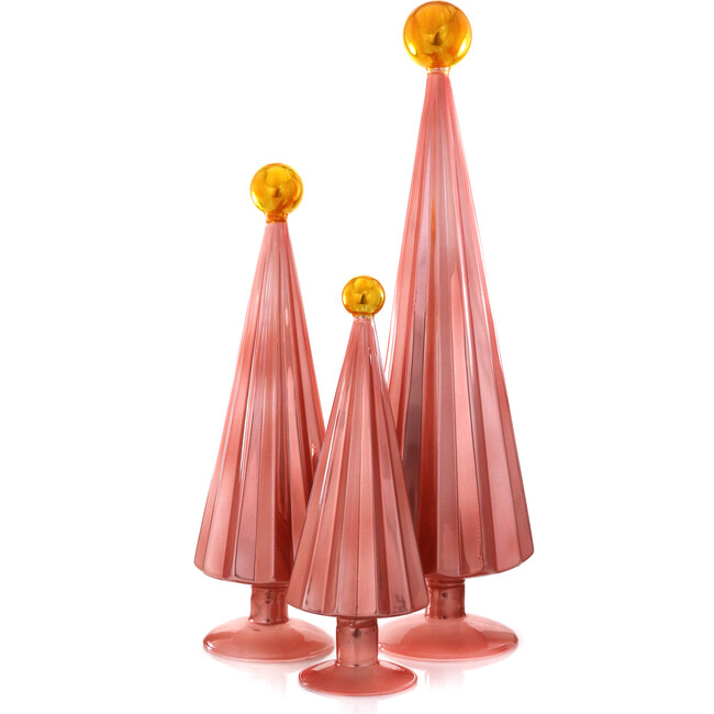 Pleated Tree, Rose Gold Set of 3