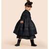 Girls Special Occasion Pleated Organza Dress, Black - Dresses - 2