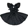 Girls Quilted Nylon Pinafore Dress, Black - Dresses - 2 - thumbnail