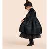 Girls Special Occasion Pleated Organza Dress, Black - Dresses - 3