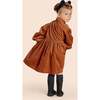 Girls Corduroy Shirt Dress, Rust - Dresses - 2 - thumbnail