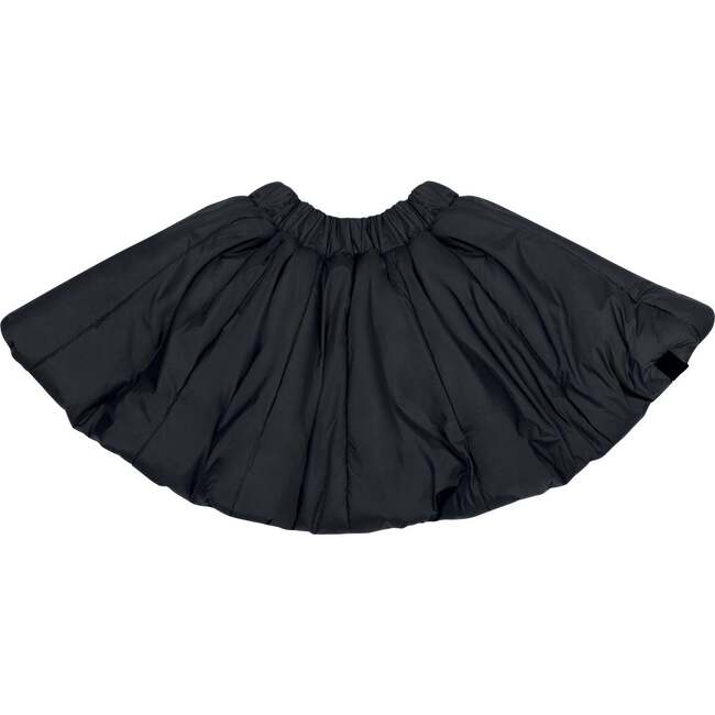 Girls Quilted Nylon Skirt, Black