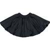 Girls Quilted Nylon Skirt, Black - Skirts - 1 - thumbnail