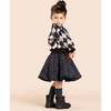 Girls Quilted Nylon Skirt, Black - Skirts - 3