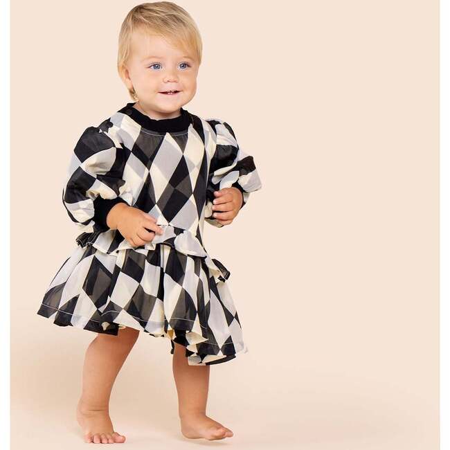 Baby Terry and Organza Dress, Black