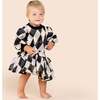Baby Terry and Organza Dress, Black - Dresses - 2