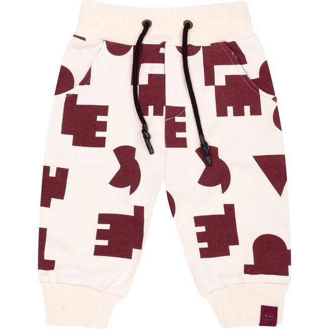 Baby Terry Joggers with Print, Off-White