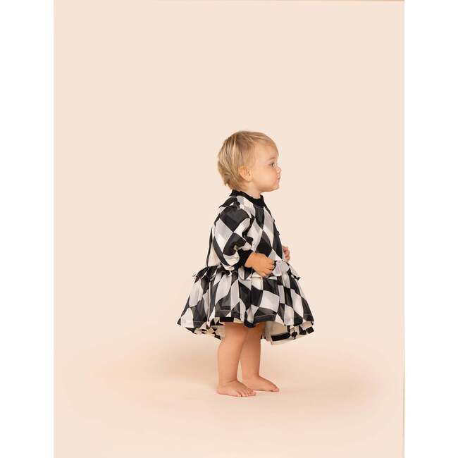 Baby Terry and Organza Dress, Black - Dresses - 3