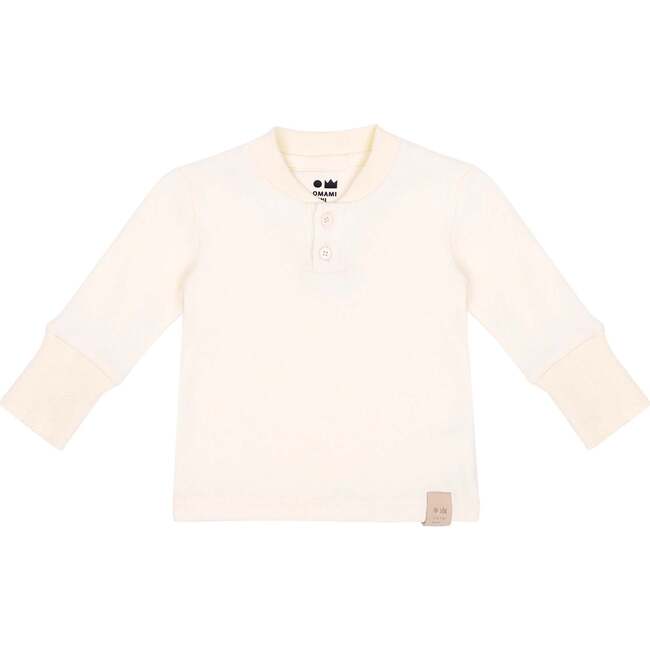 Baby Henley with Long Sleeve, Off-white
