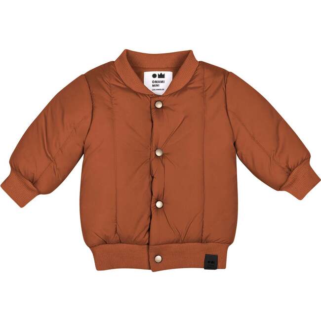 Baby Quilted Bomber Jacket, Rust