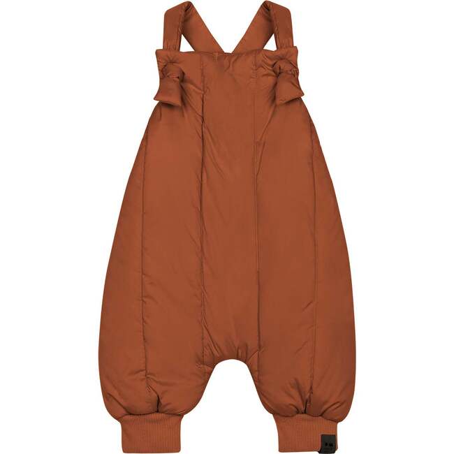 Baby Quilted Dungarees in Nylon, Rust