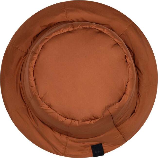 Kids Quilted Nylon Bucket Hat, Rust - Hats - 2