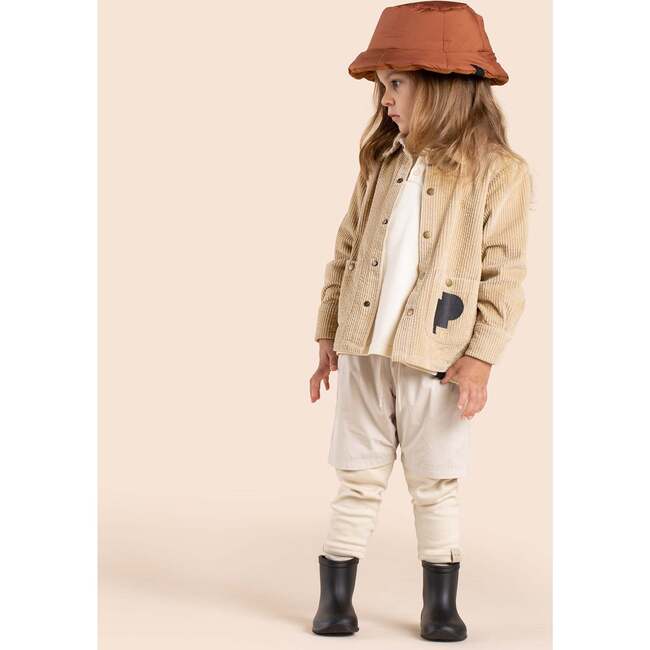 Kids Quilted Nylon Bucket Hat, Rust - Hats - 3
